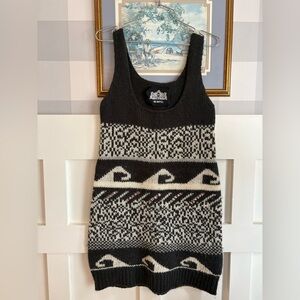 Hempel Black & Cream Knit Tank Dress Size Small